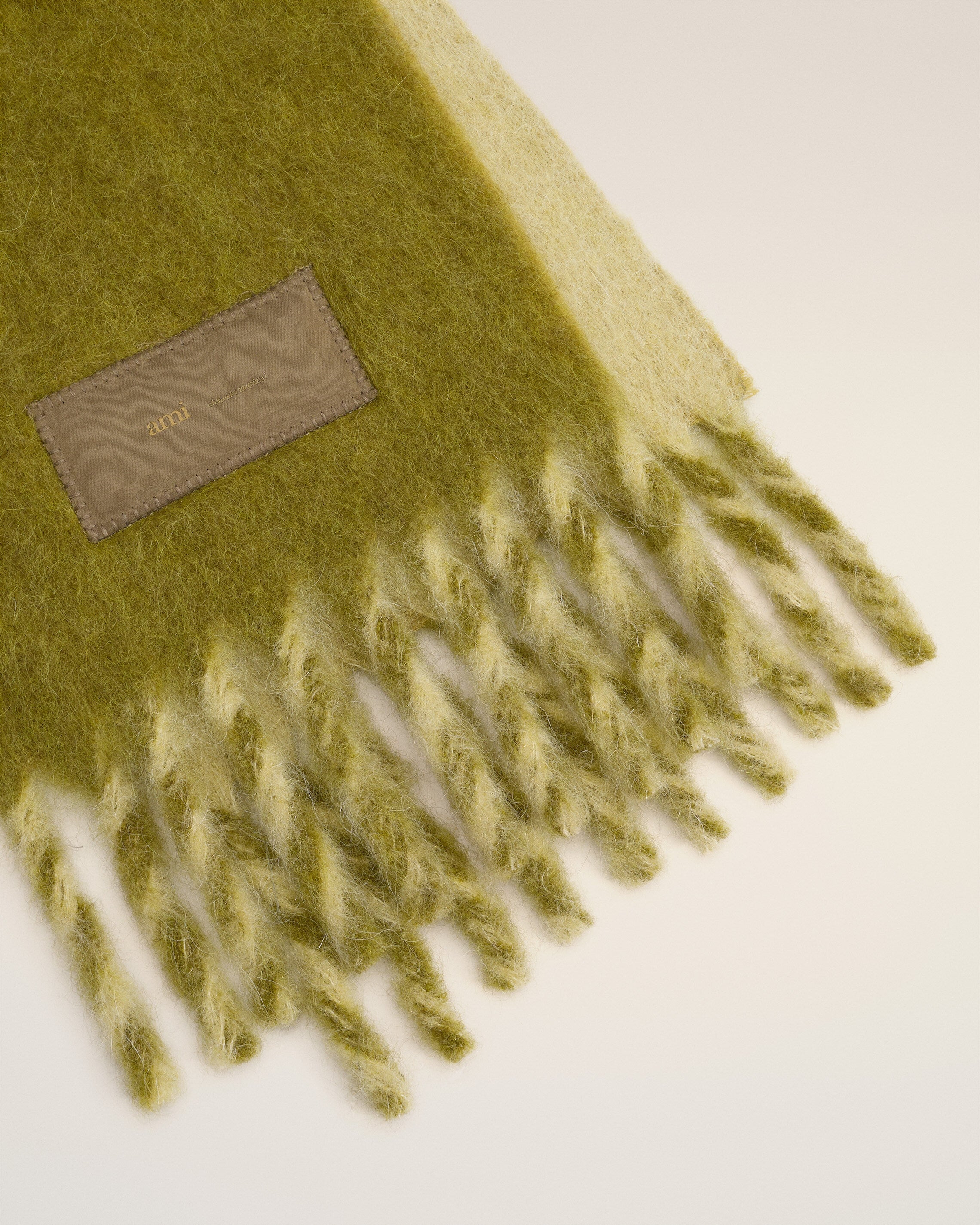 GREEN ALPACA BICOLORED SCARF - 3