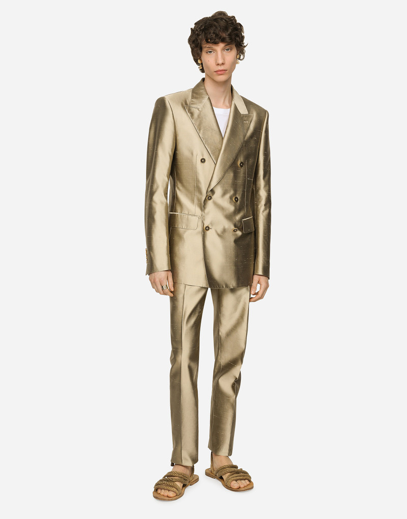 Dolce & Gabbana Shantung silk double-breasted Sicilia-fit suit outlook