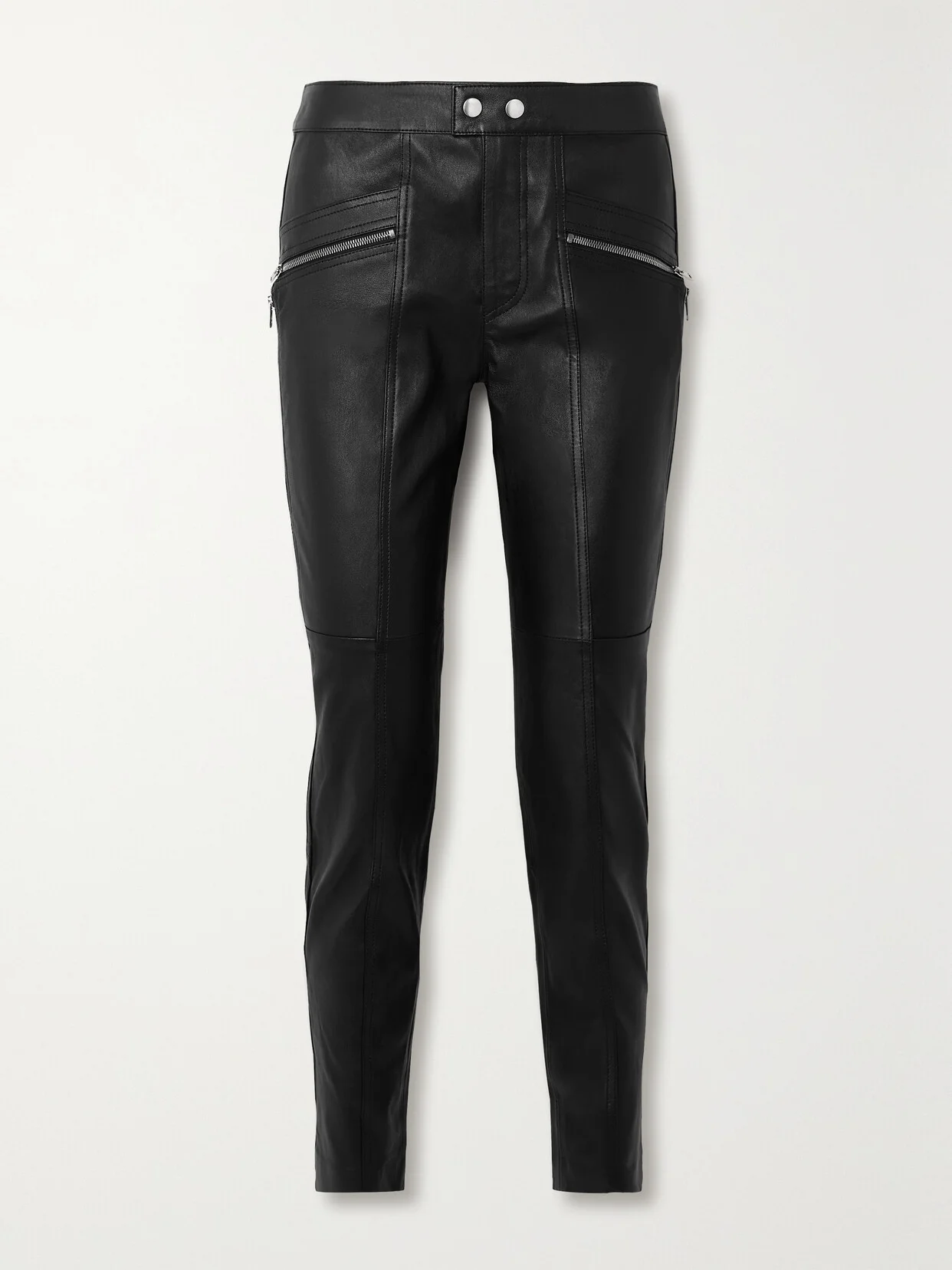 Hizilis Leather Slim-leg Pants - 1