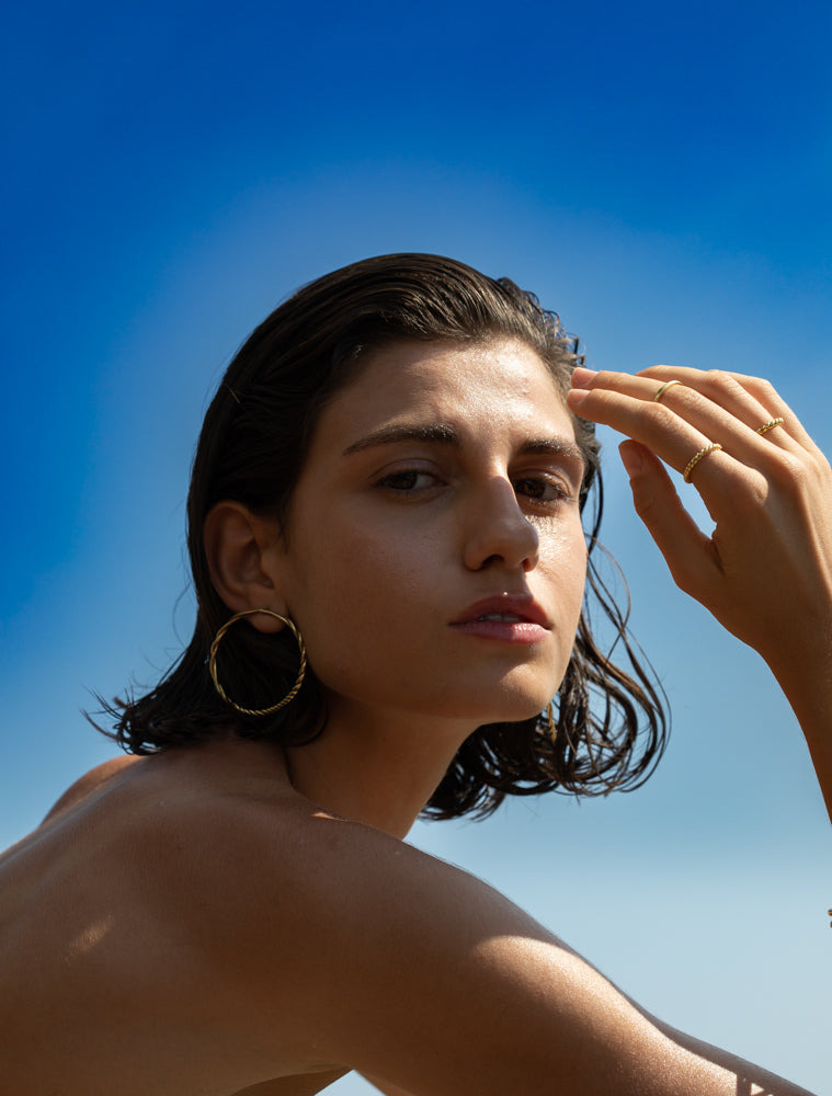 Thin Twist Hoops - 4