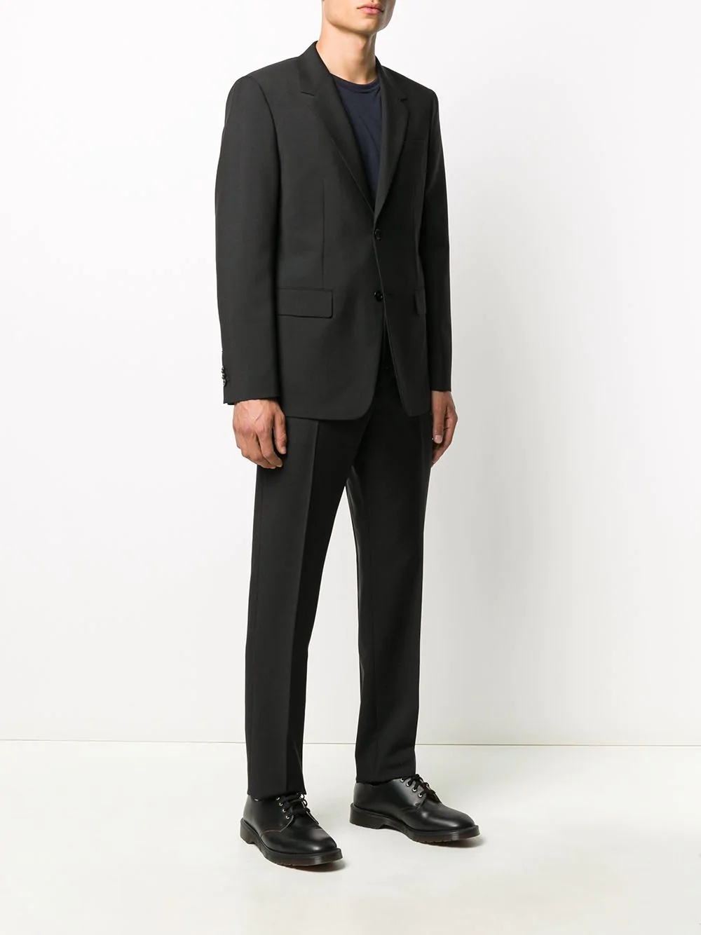 two-piece single-breasted wool suit - 3