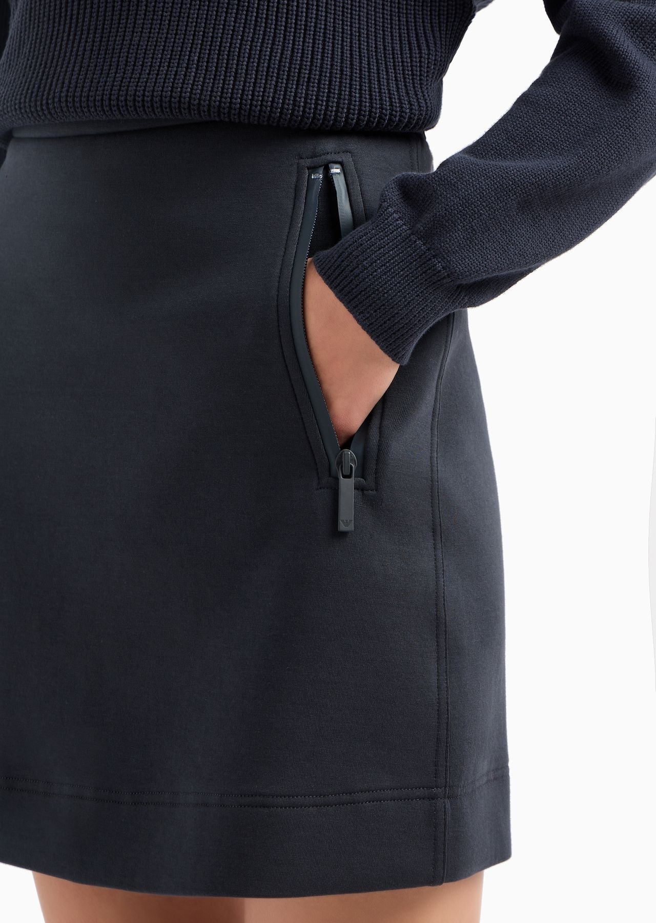 Double jersey pencil mini skirt - 5