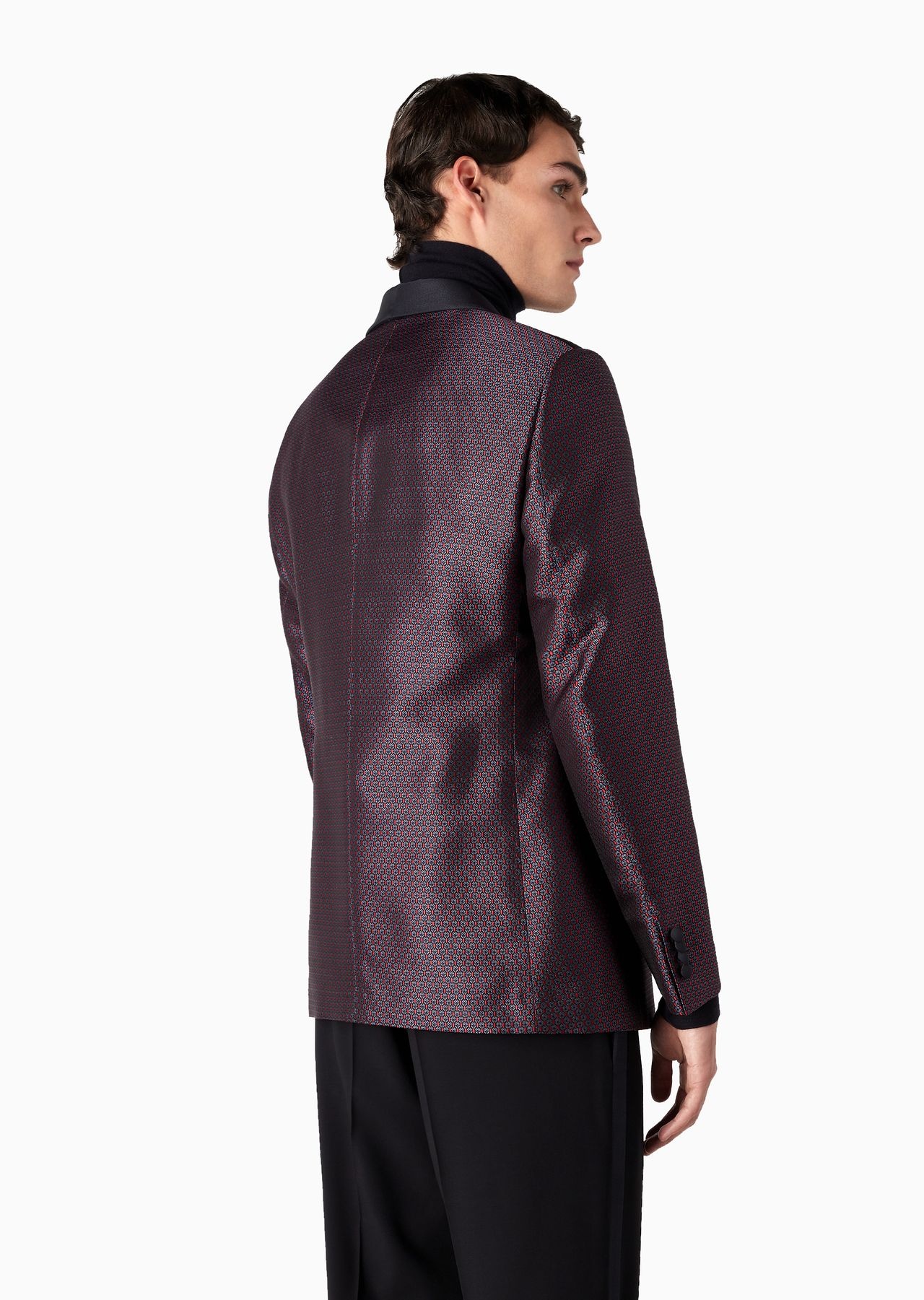 Giorgio’s single-breasted jacket in silk jacquard - 3