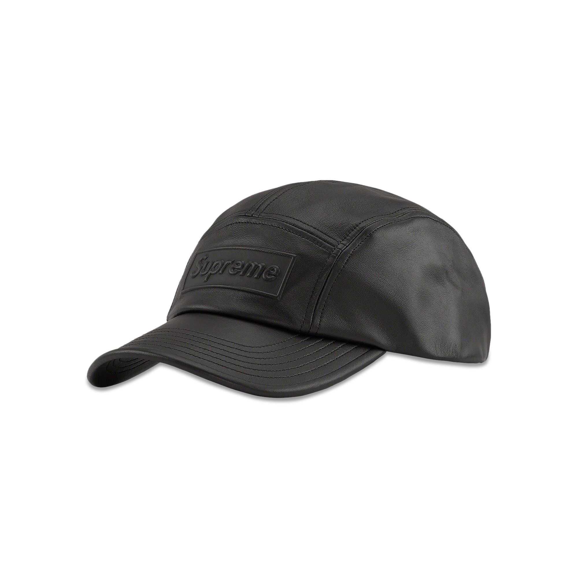 Supreme GORE-TEX Leather Camp Cap 'Black' - 1