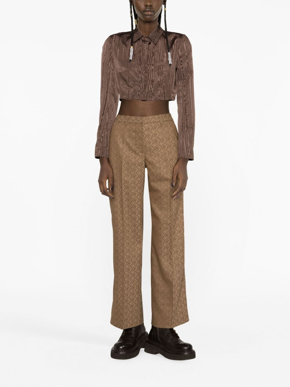 MARINE SERRE Trousers Beige - 3