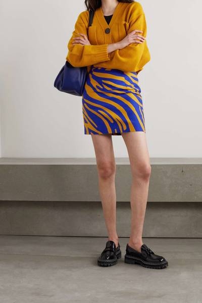 Proenza Schouler Zebra-jacquard cotton and silk-blend mini skirt outlook