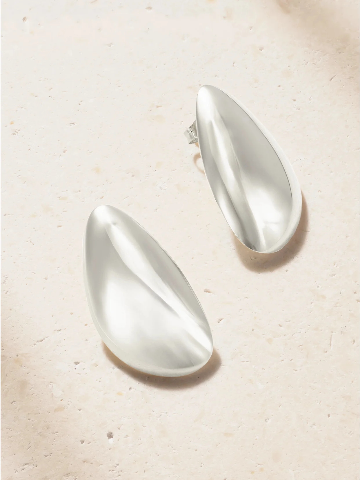 Sculptural Recycled Sterling Silver Earrings - 1