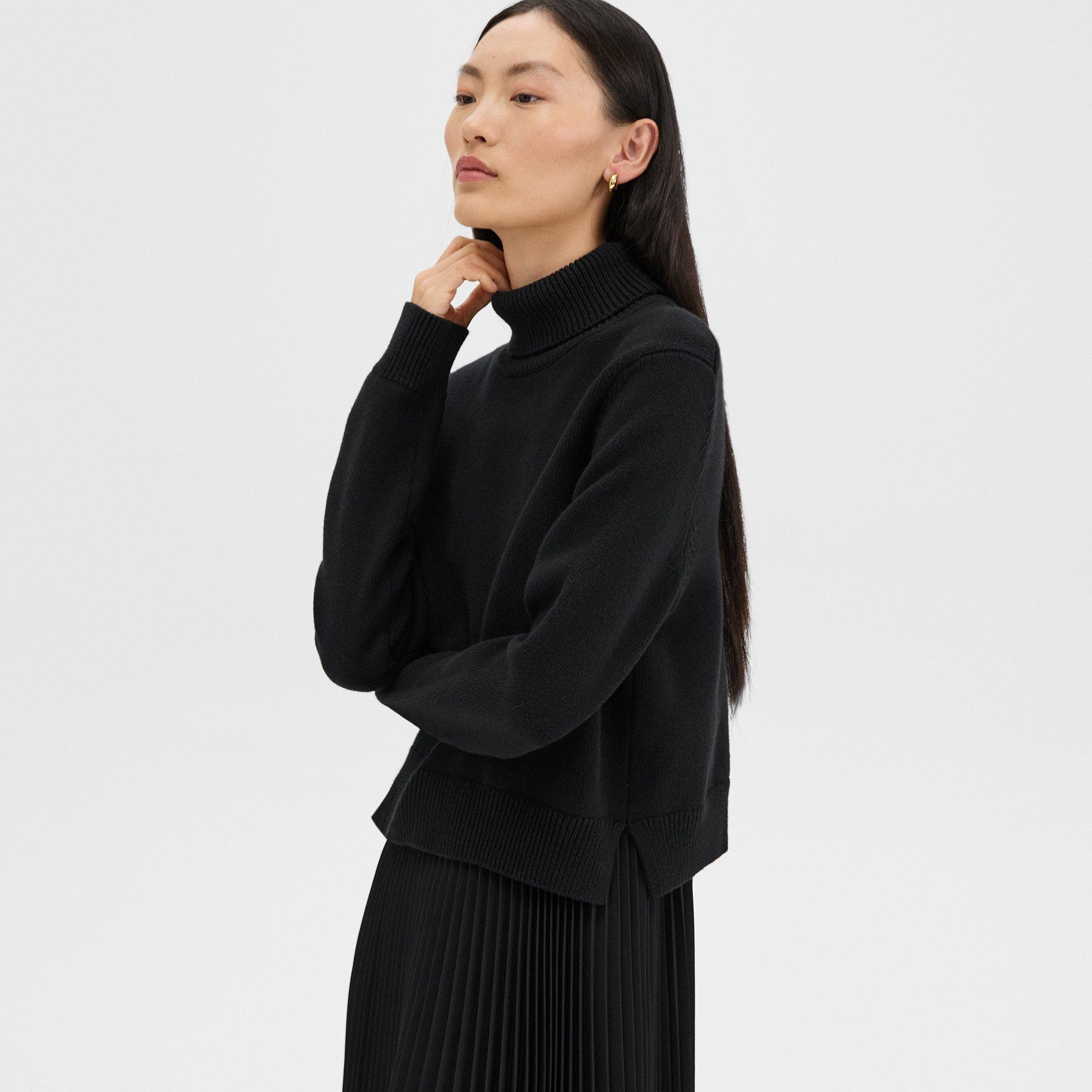 Pleated Combo Dress in Stretch Wool-Blend - 5