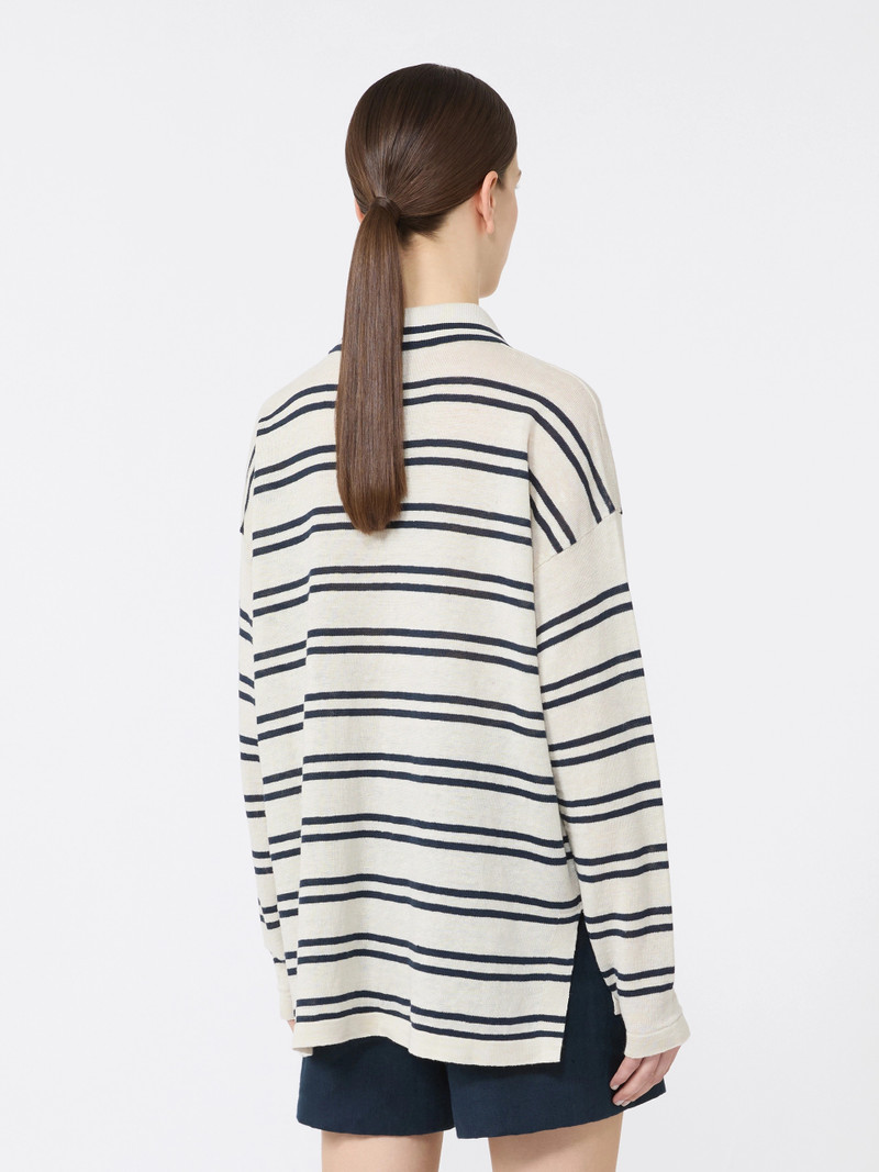 ORIGINE Linen yarn cardigan - WHITE 4