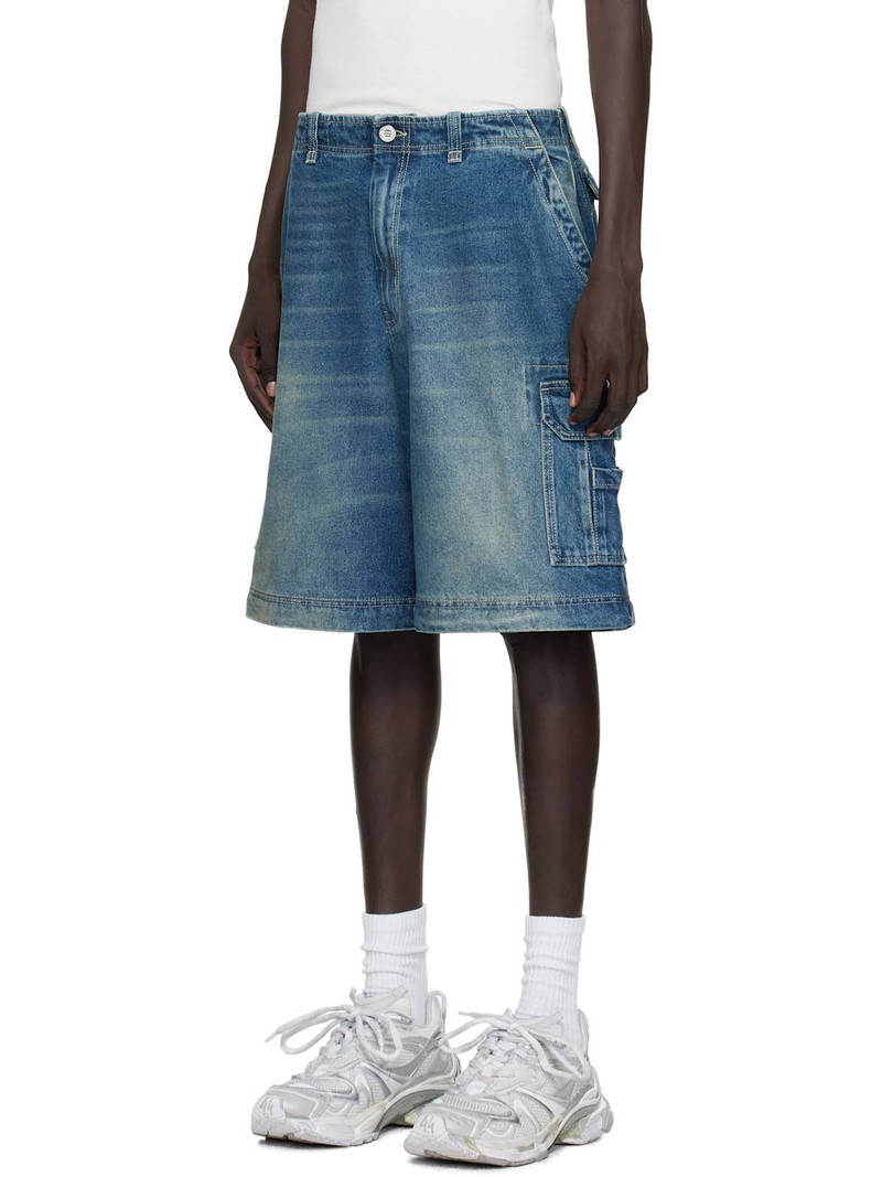 VETEMENTS Blue Hip-Hop Denim Cargo Pants outlook