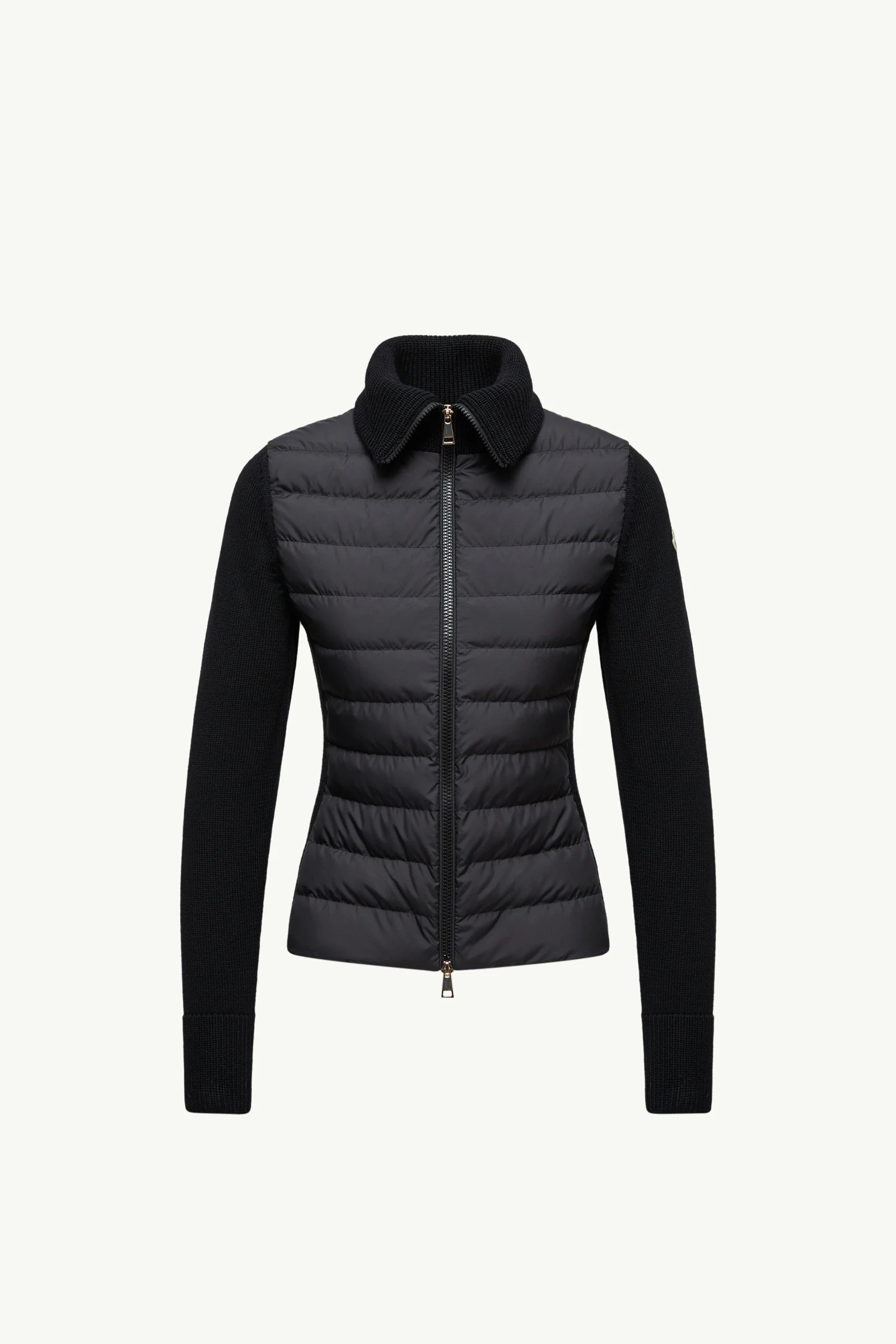 Padded Wool Zip-Up Cardigan - 1