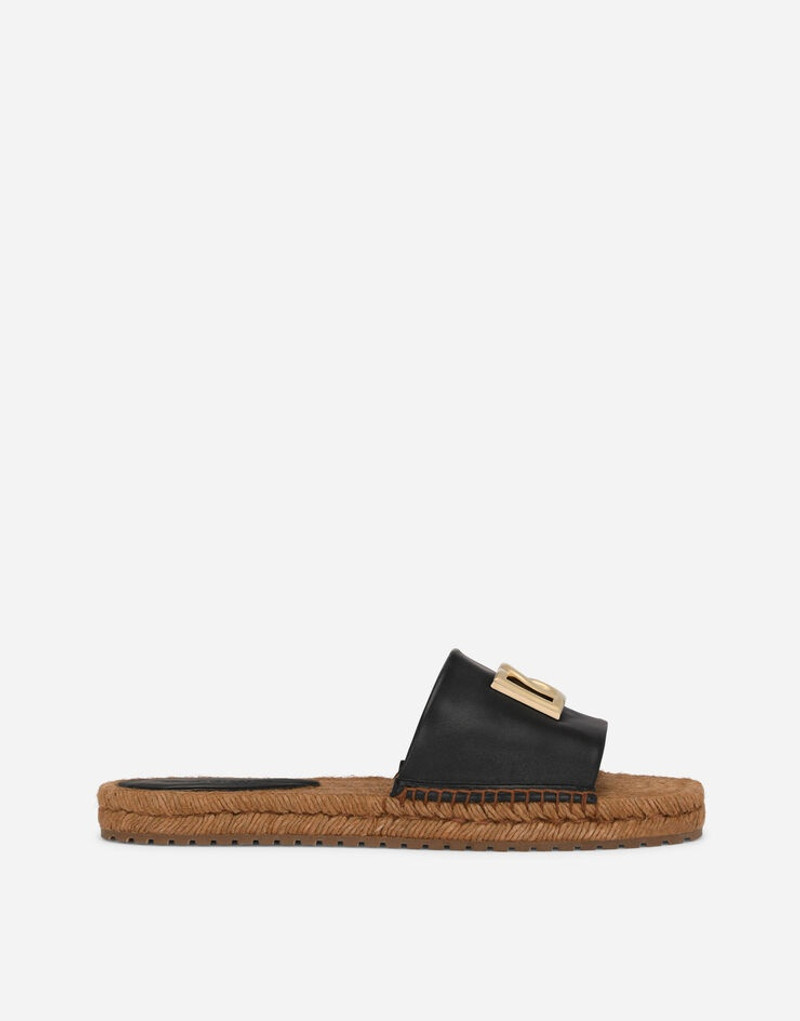 Nappa 가죽 espadrille 슬라이더 DG 로고 - 1
