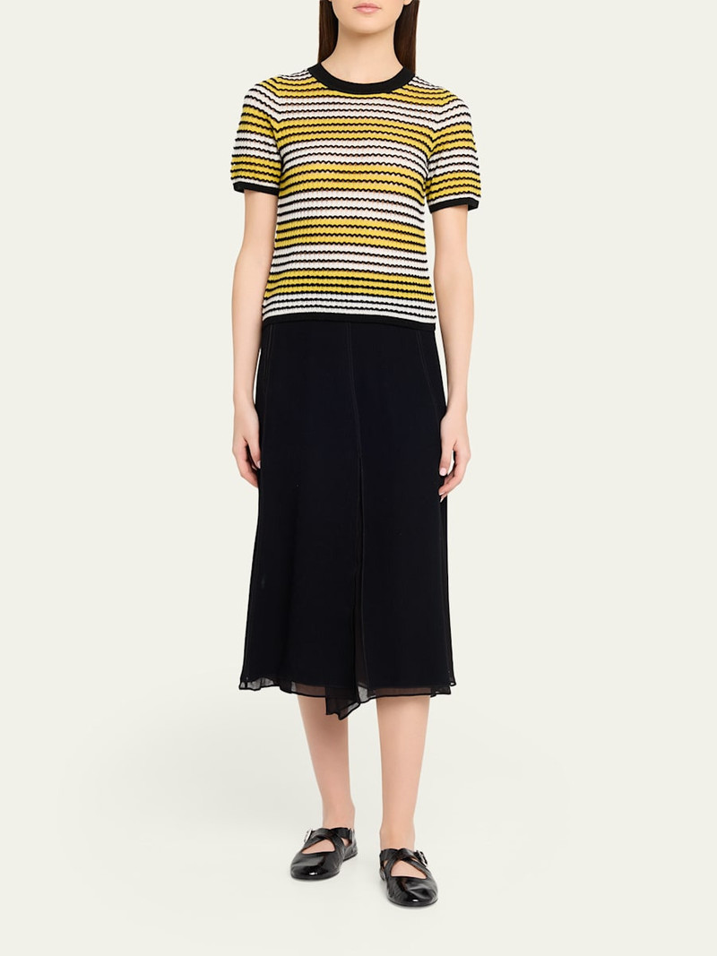 ZANKOV Stripe Short-Sleeve Top outlook