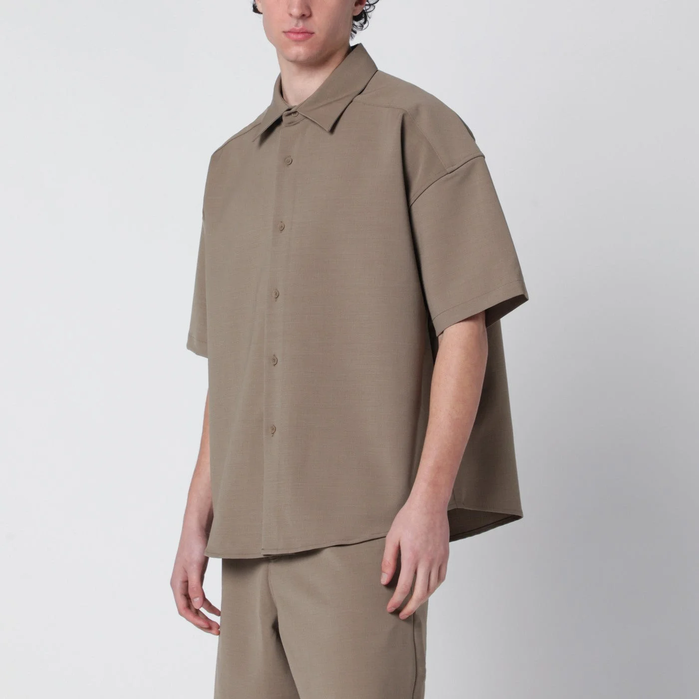 Entire Studios Beige Oversized Short-Sleeve Shirt Men - 1