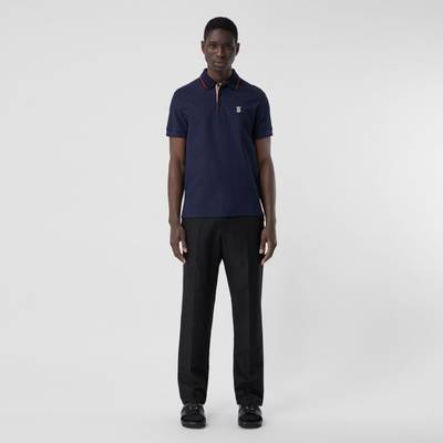 Burberry Icon Stripe Placket Cotton Piqué Polo Shirt outlook