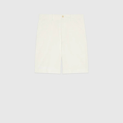 GUCCI Cotton drill shorts with patch outlook