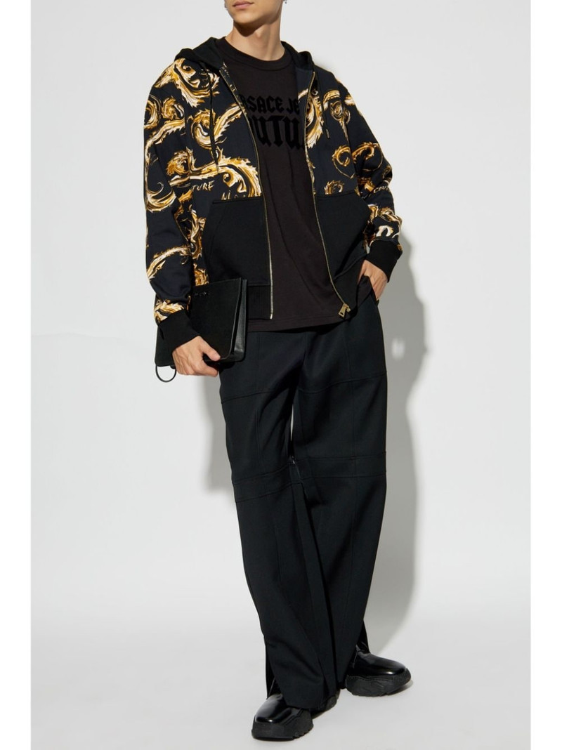 VERSACE JEANS COUTURE Barocco-print zip-up hoodie outlook