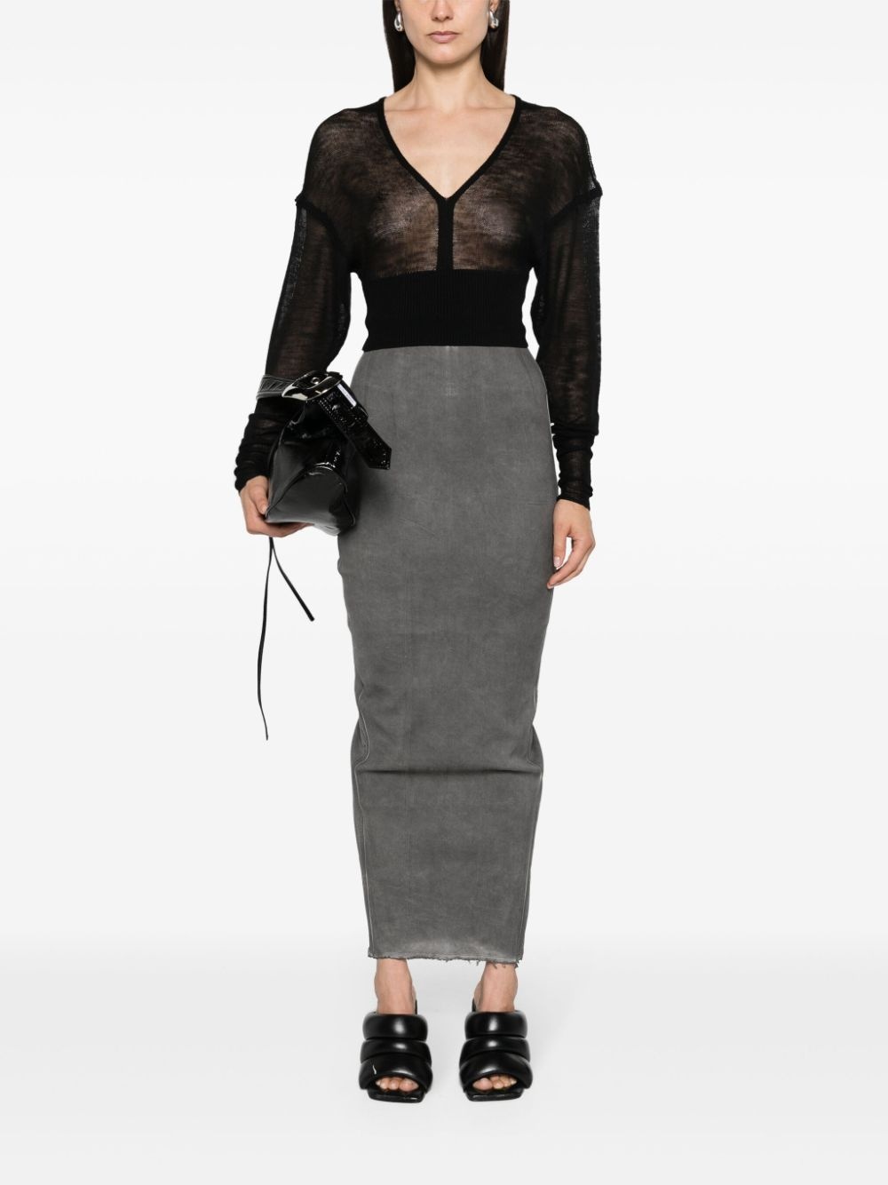 virgin wool cropped jumper - 2