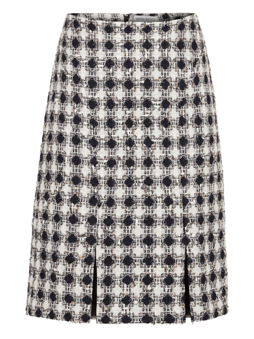 wool slited mini skirt - 1