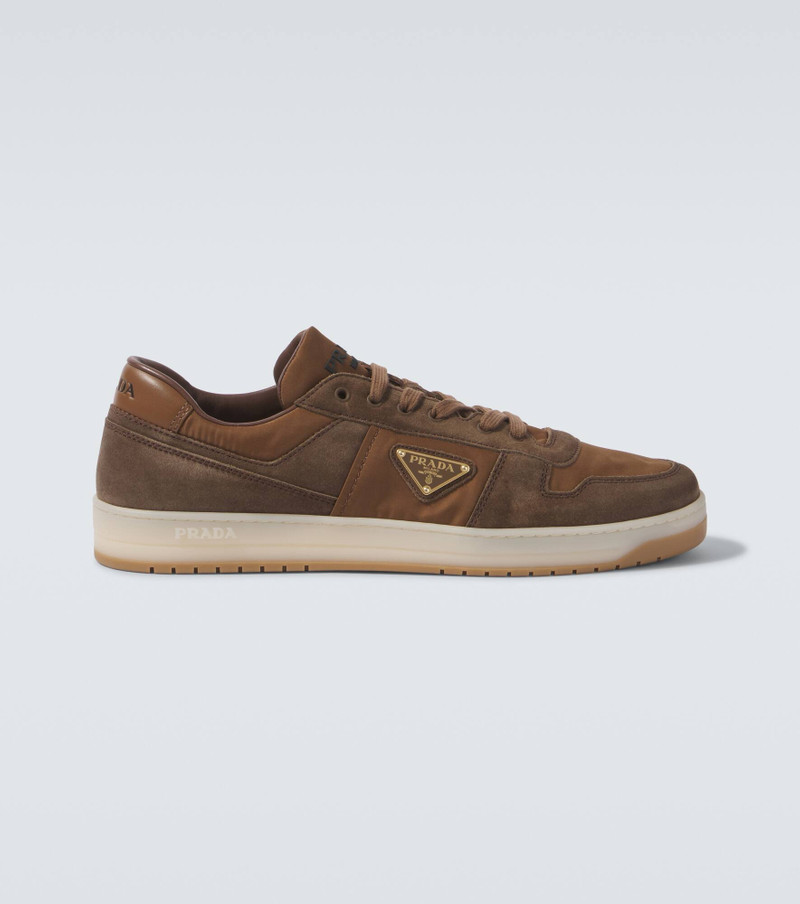 Downtown suede-trimmed sneakers 1