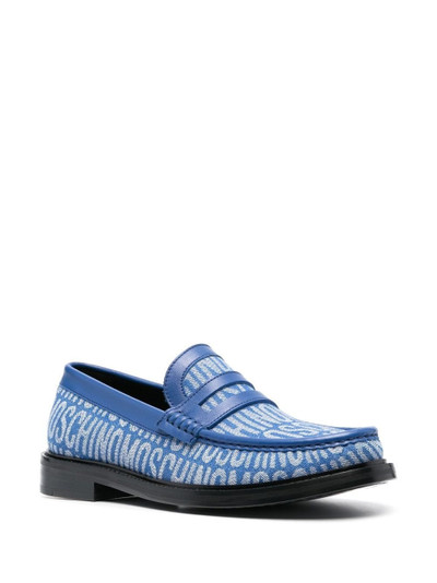 Moschino logo-jacquard 30mm loafers outlook