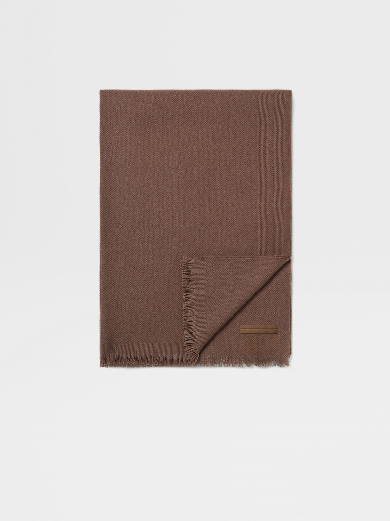 BROWN CASHMERE SCARF 1