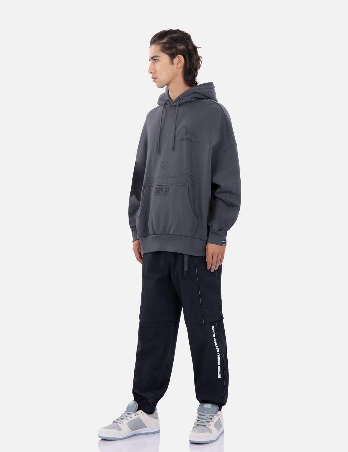 Logo Print Oversized Hoodie - 3