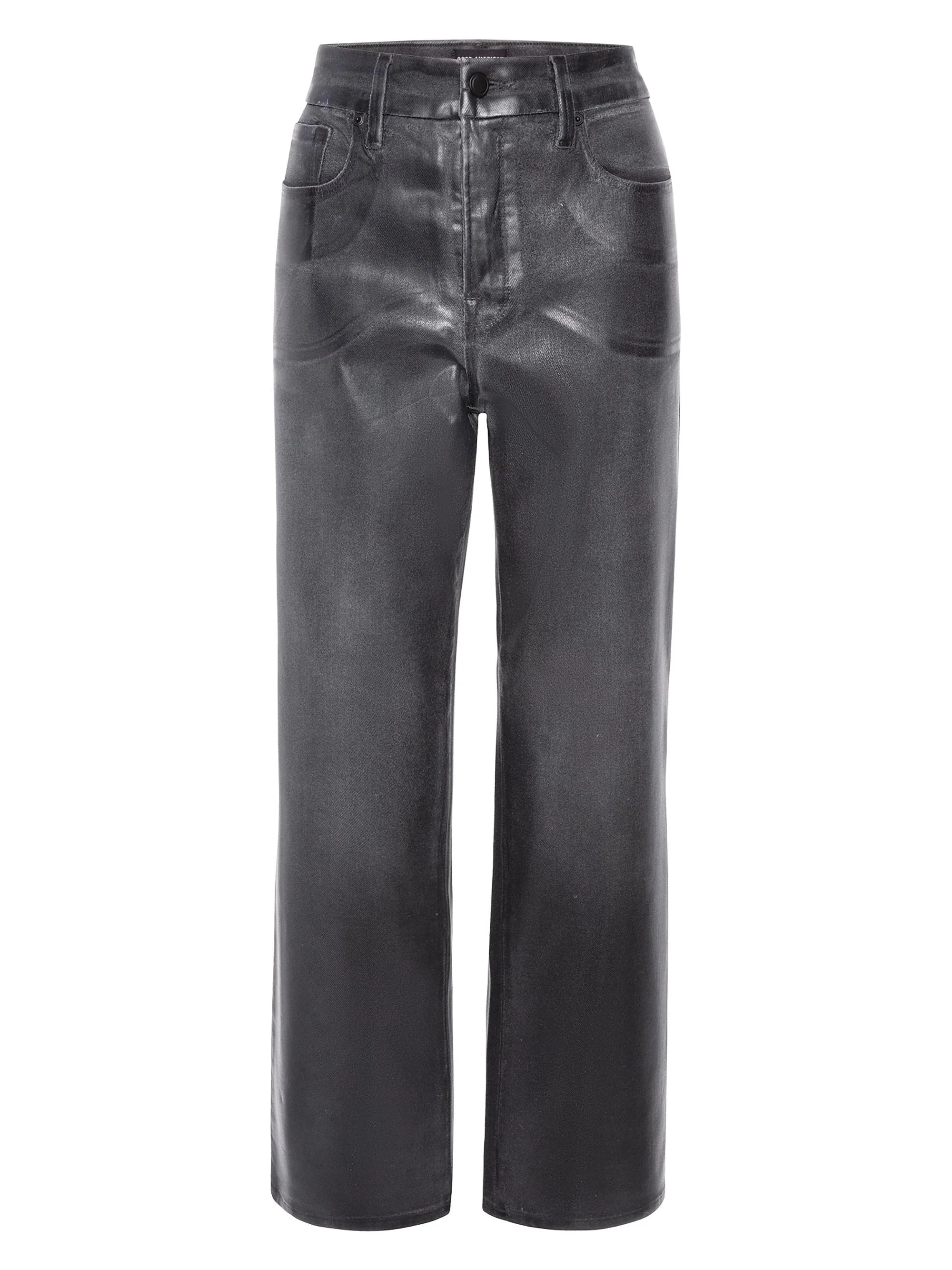 Women's Good Legs Soft Tech Straight-Leg Coated Jeans - Black - 1