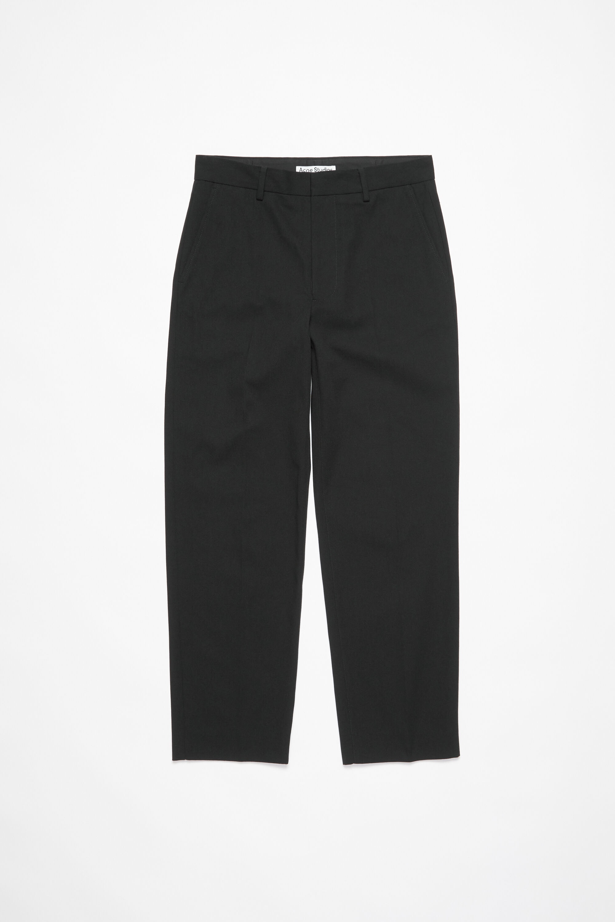 Twill cotton-blend trousers - Black - 7