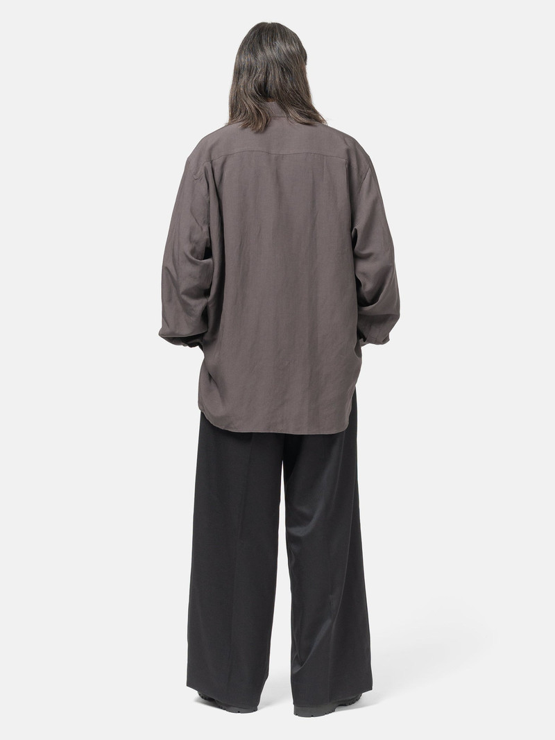 Rayon/Linen Oversized Down Pat Shirt Charcoal 3