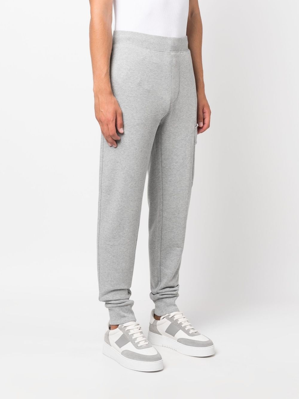 logo-patch cotton track pants - 3