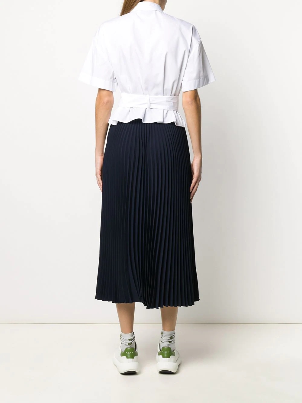 tie-waist short-sleeve shirt - 4