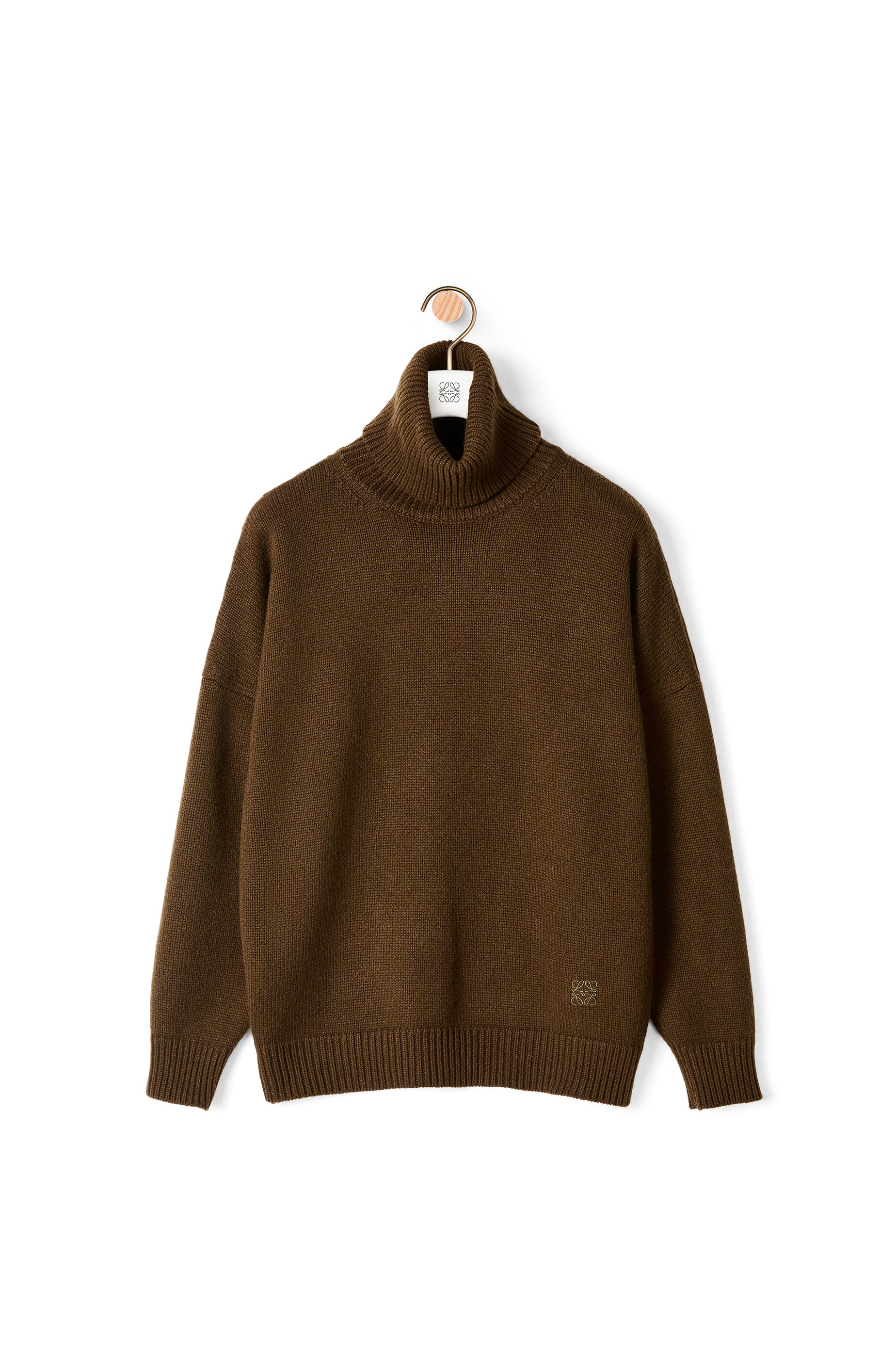 Anagram embroidered turtleneck sweater in cashmere - 1