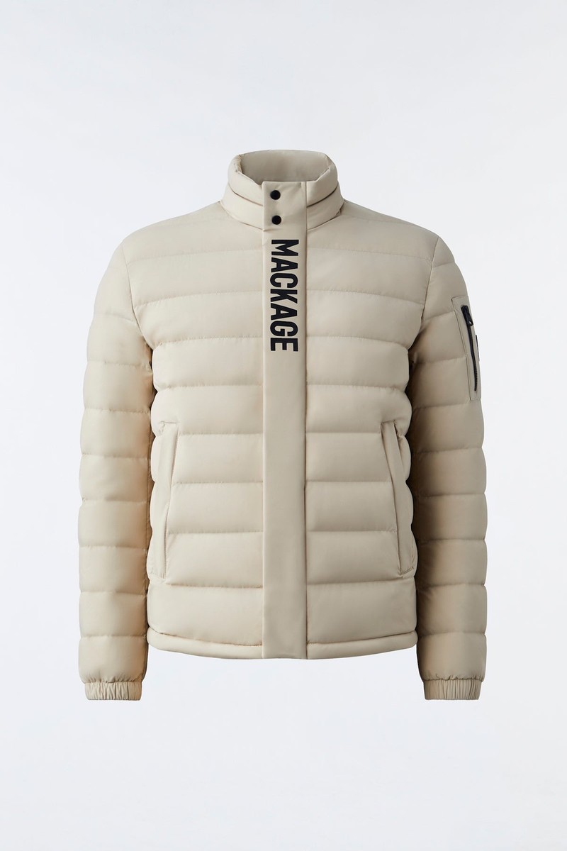 PIERS Stretch light down jacket with stand collar 1