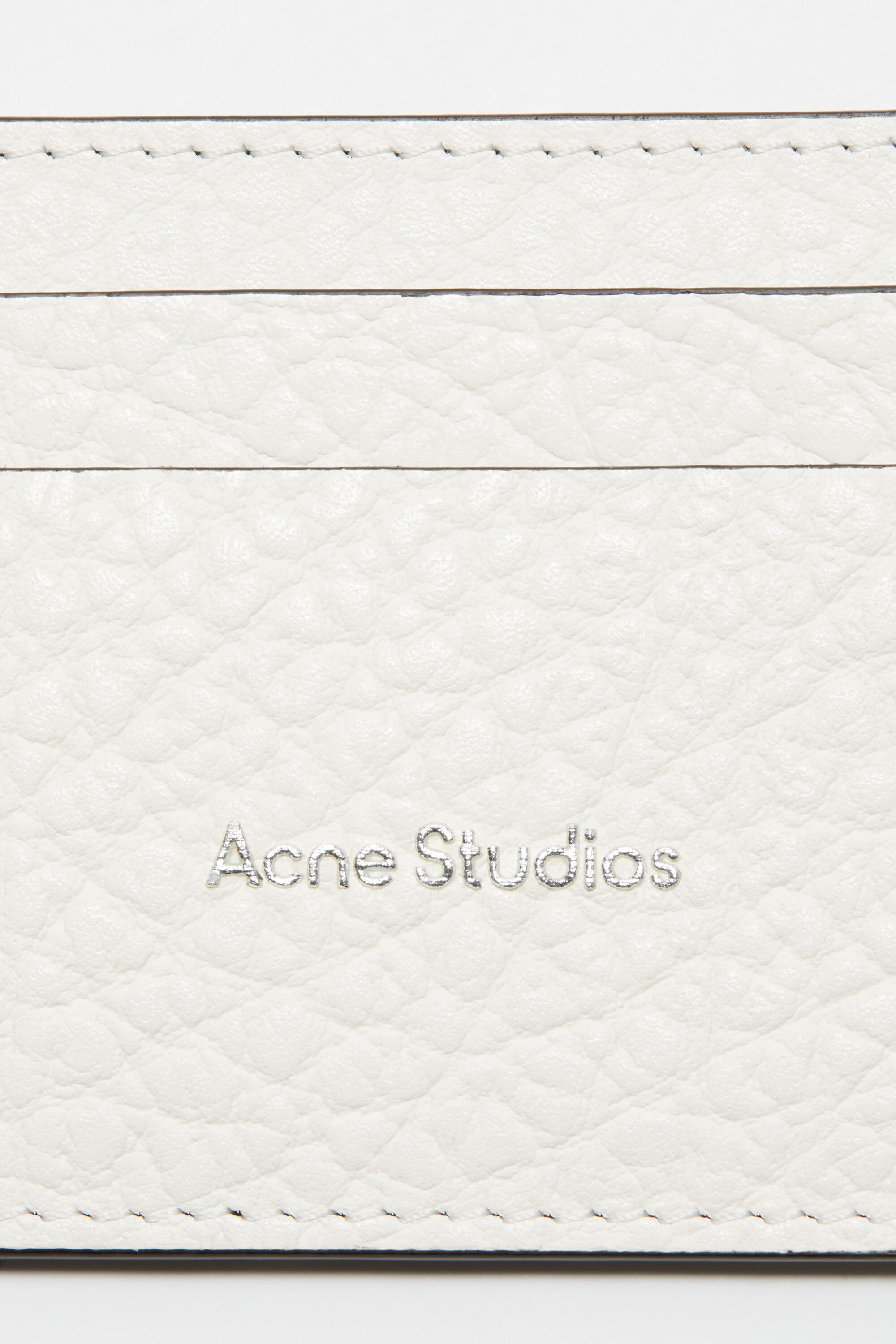 Leather card holder - White - 5