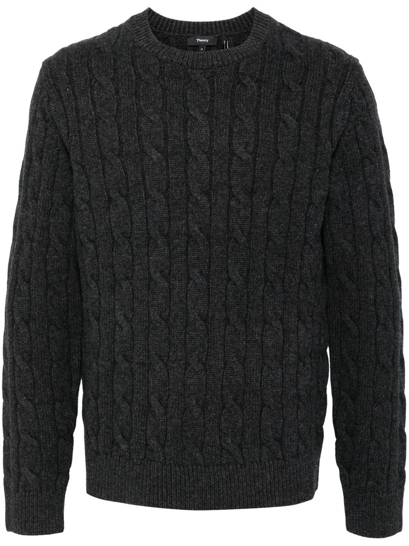 cable knit mock neck sweater 1
