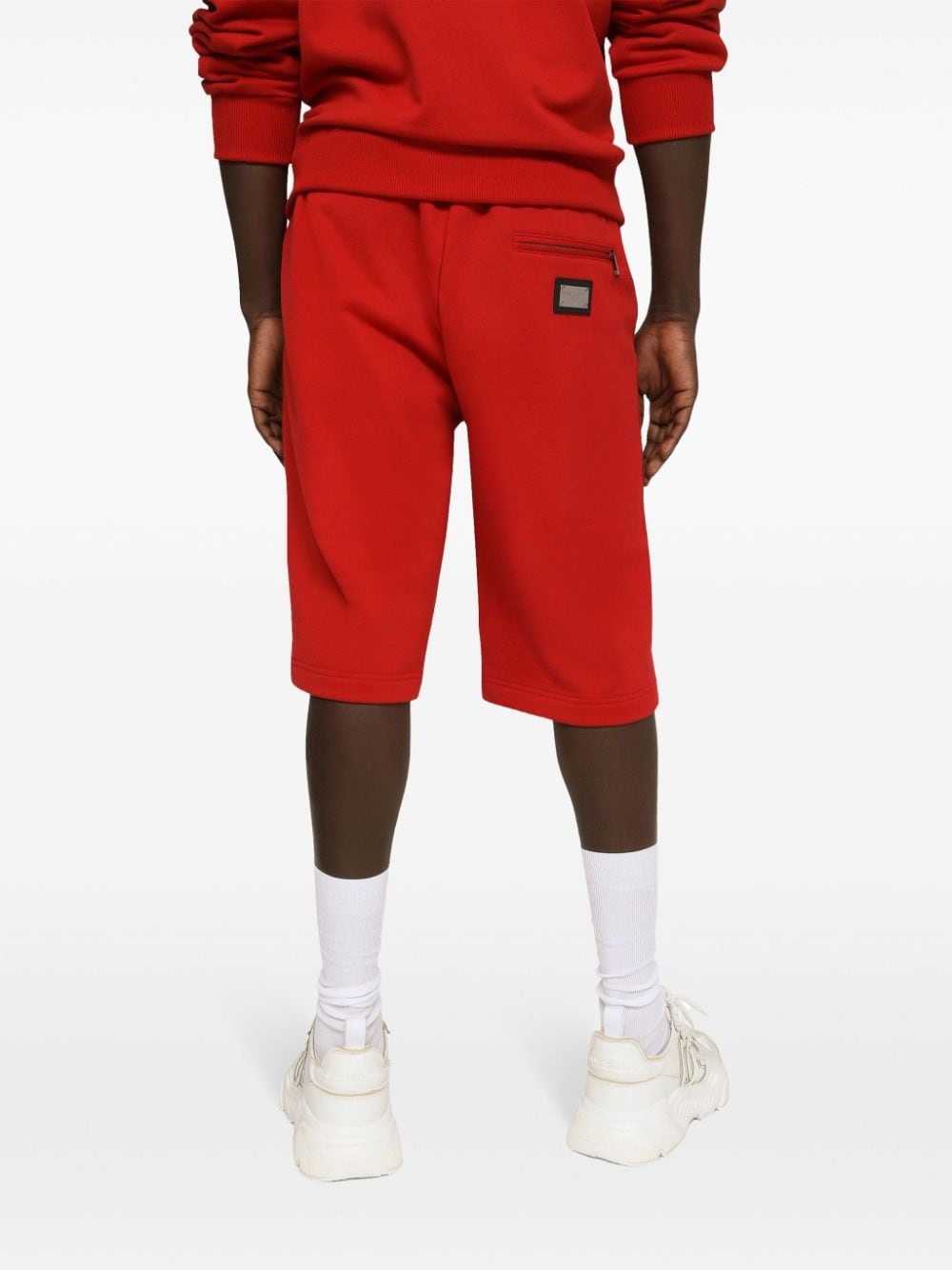 logo-appliquÃ© jersey track shorts - 5