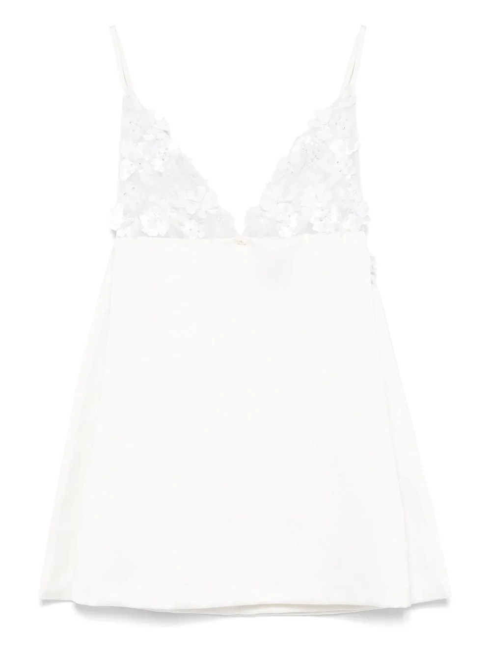 floral-appliqué mini dress - 1