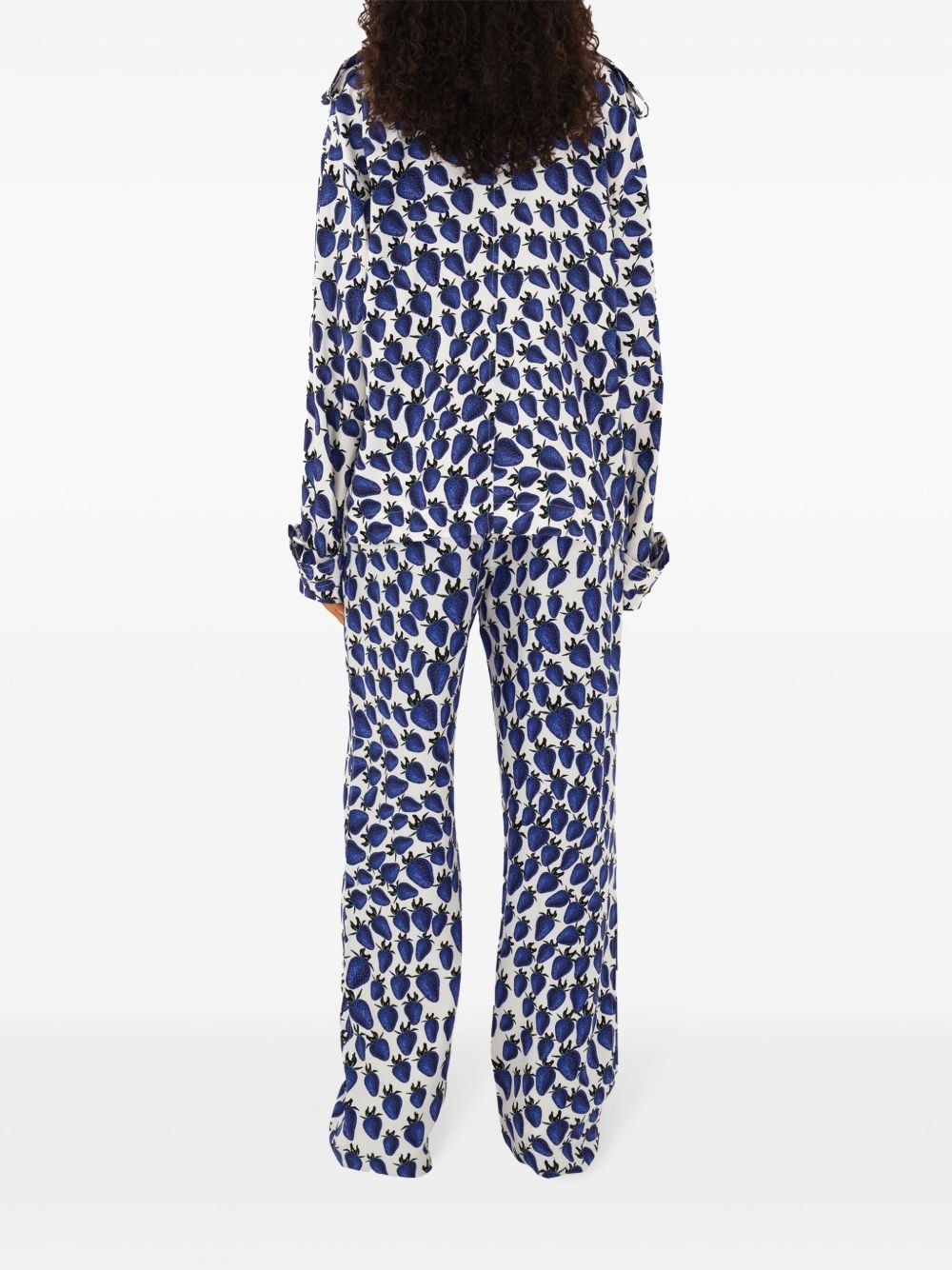 strawberry graphic-print trousers - 5