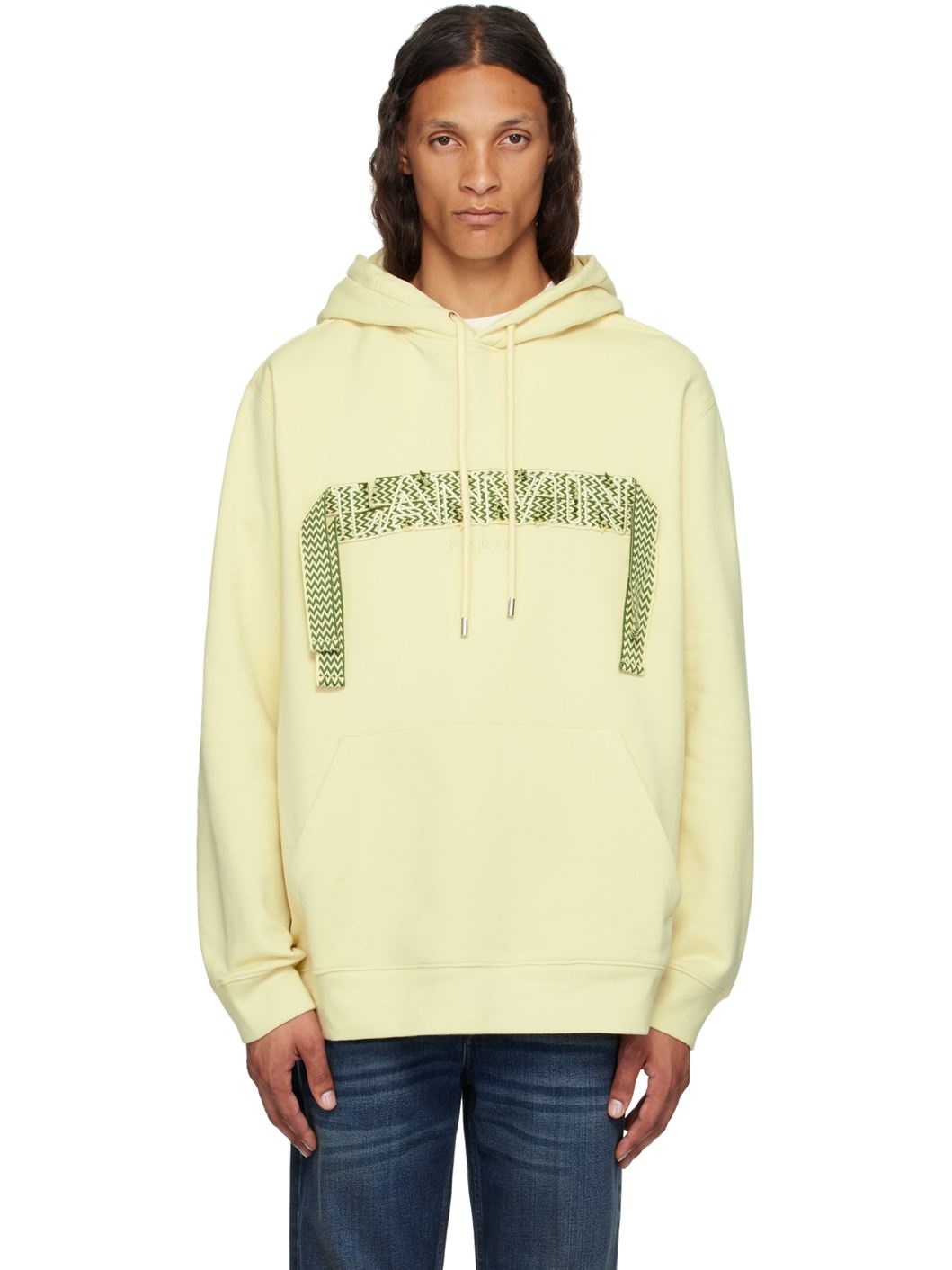 Yellow Curb Lace Hoodie - 1