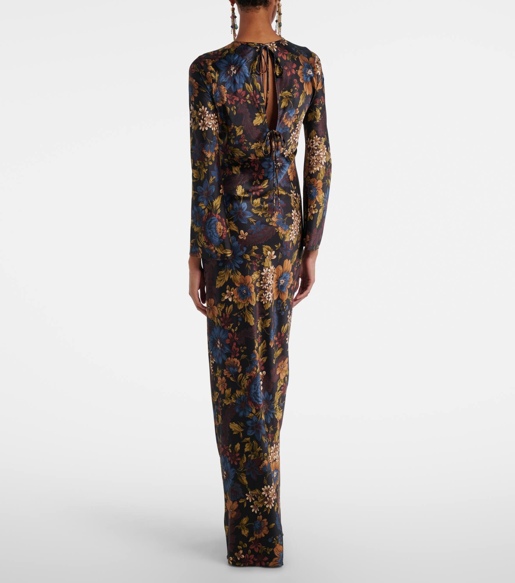 Gemma floral silk-blend maxi dress - 3