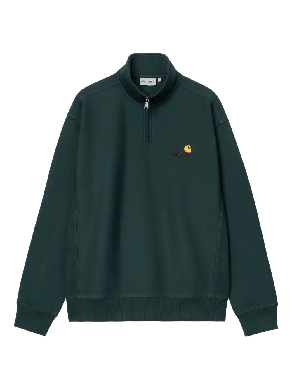 half-zip embroidered sweatshirt - 1