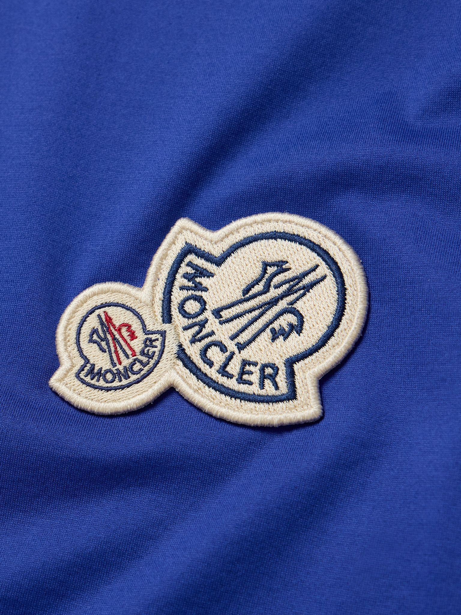 Logo-Appliquéd Cotton-Jersey T-Shirt Blue - 4