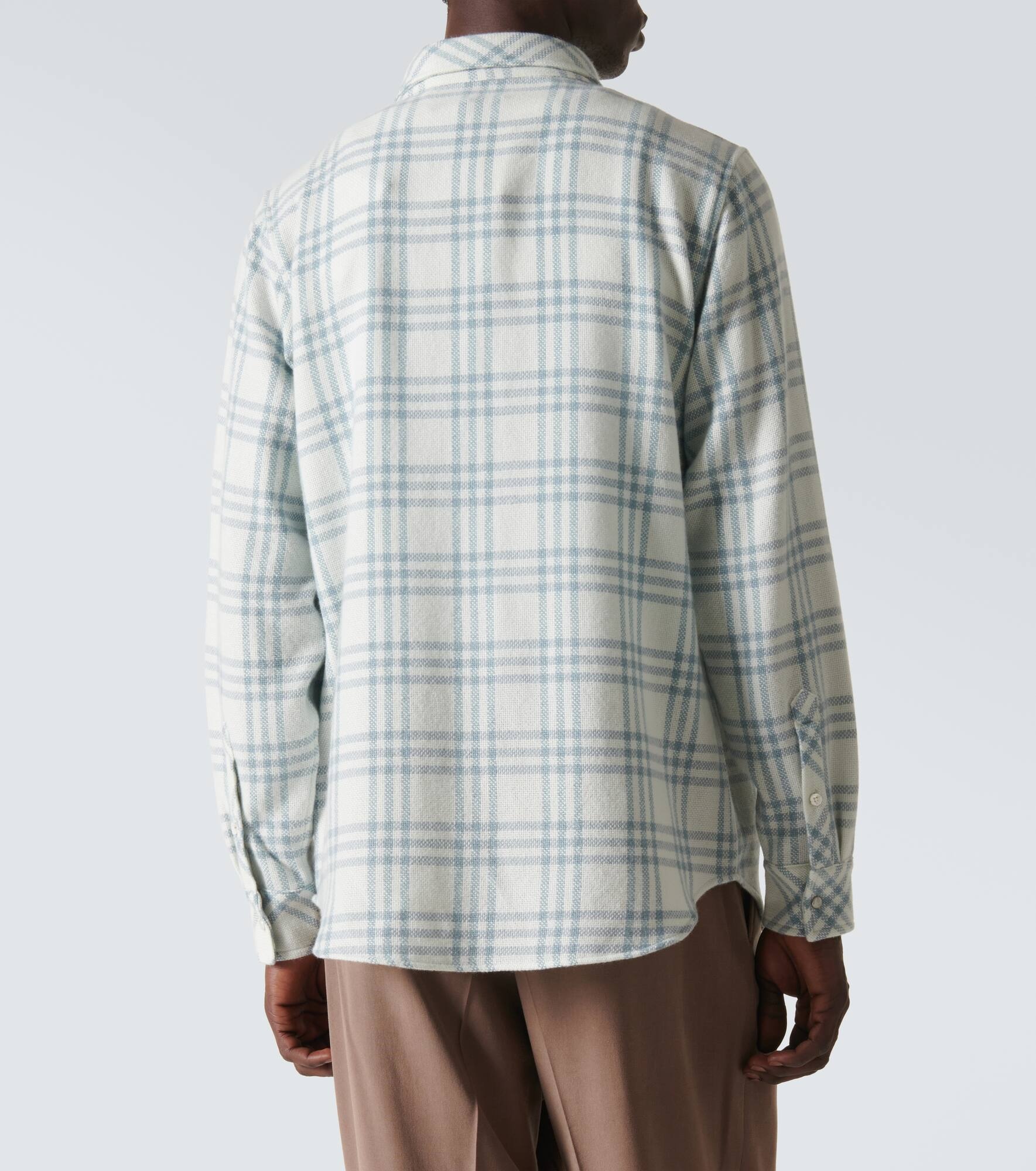 Tartan cashmere shirt - 4