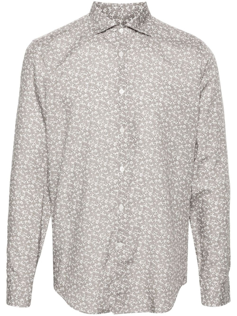 floral-print poplin shirt 1