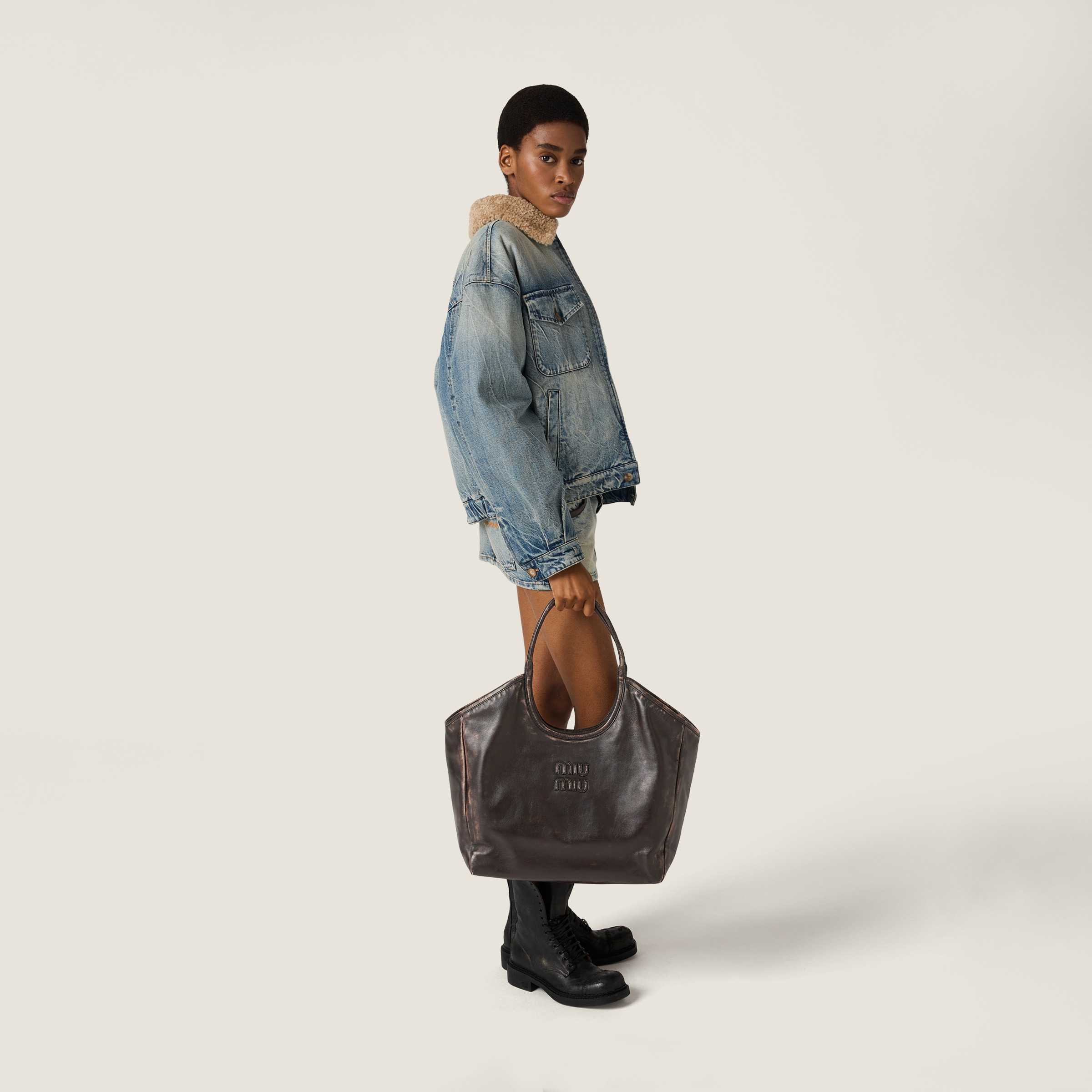 IVY leather tote bag - 5