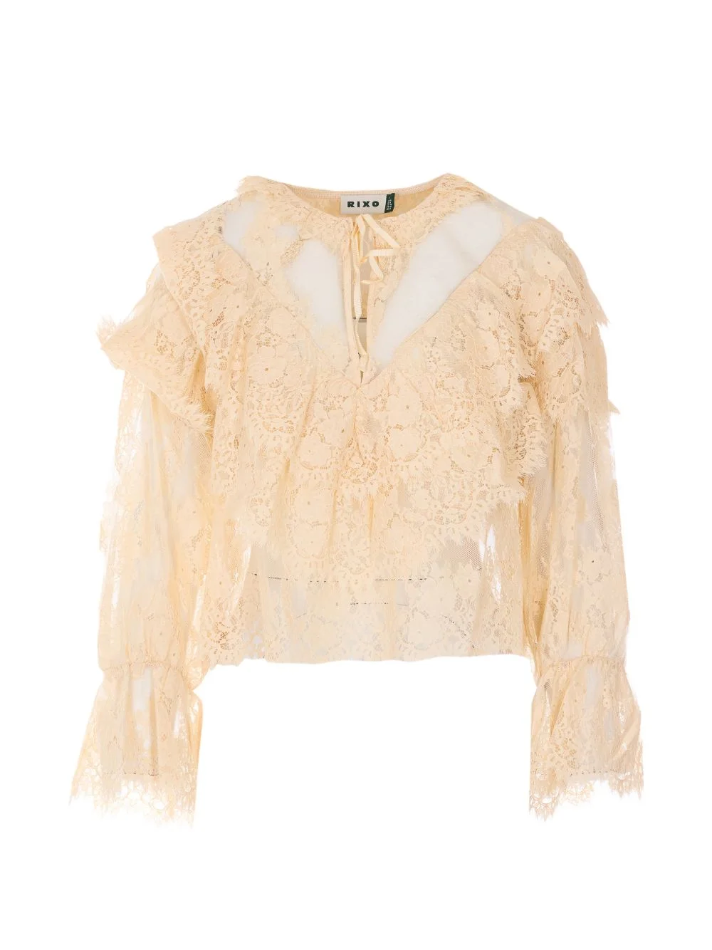 lace ruffled blouse - 1