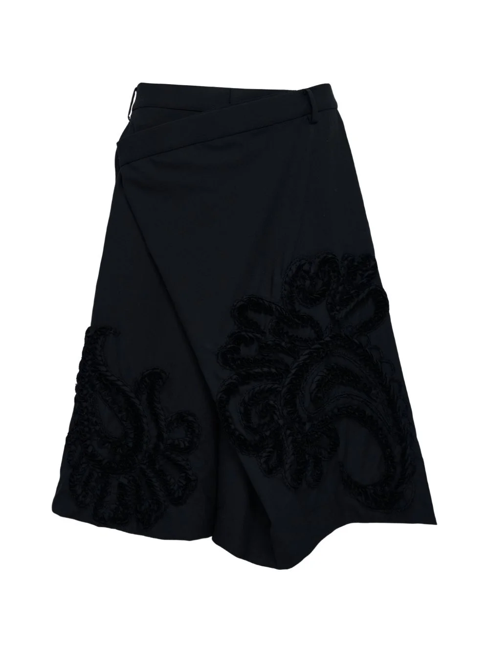 embroidered wrap shorts - 1