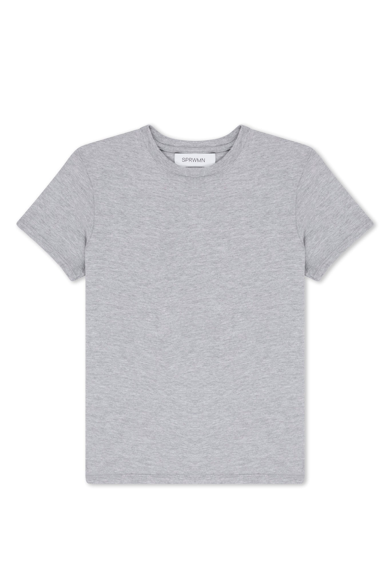HEATHER GREY COTTON JERSEY BABY TEE - 9