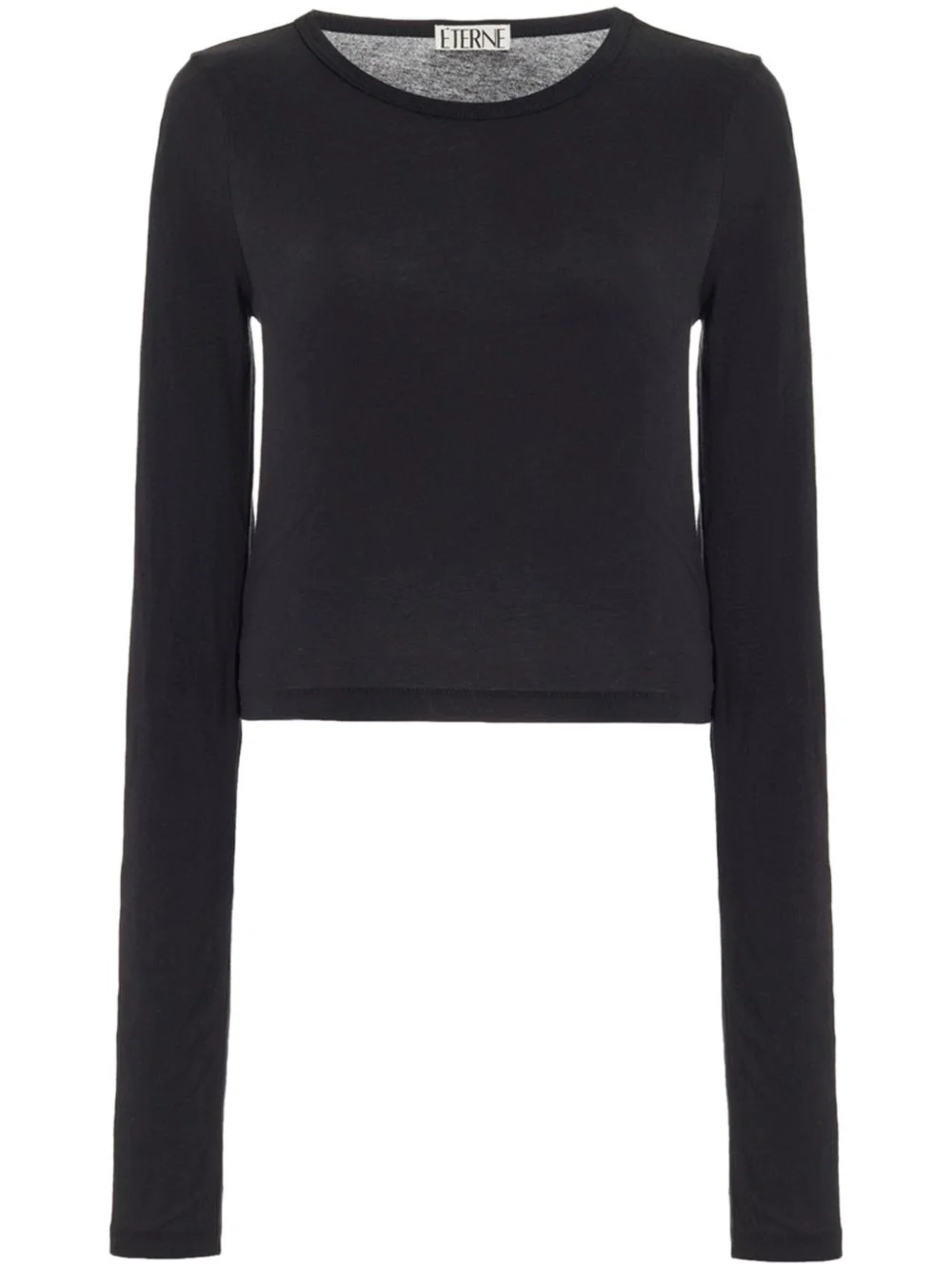 crew-neck long-sleeved top - 1
